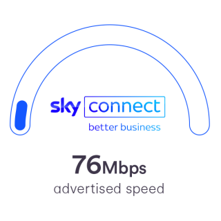 Sky average speed 76Mbps